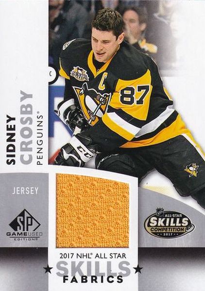 jersey karta SIDNEY CROSBY 17-18 SPGU All-Star Skills Fabrics číslo AS-SC